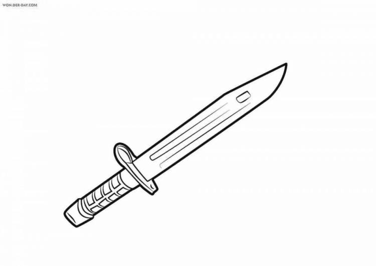 Раскраски Нож танто из стандофф