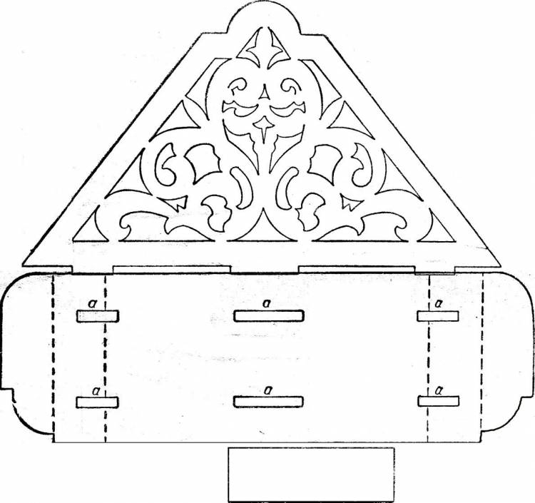 Эскиз салфетницы из фанеры