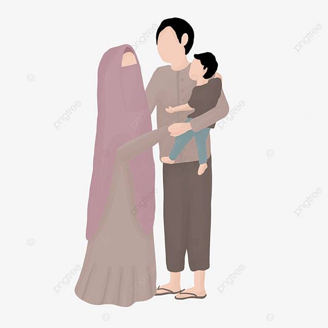 Счастливая мусульманская семья мама папа и сын PNG , мусульманская семья, мама, отец PNG картинки и пнг PSD рисунок для бесплатной загрузки