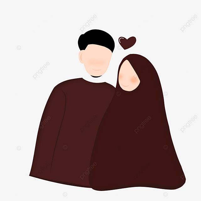 картина любви мусульманской пары PNG , пара, Муж и жена, муж PNG картинки и пнг PSD рисунок для бесплатной загрузки