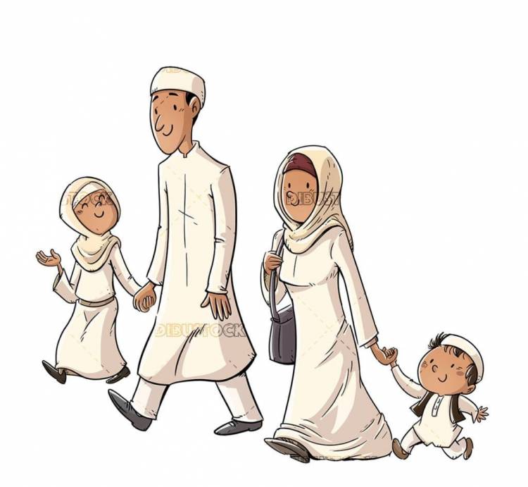 Мусульманская семья арт