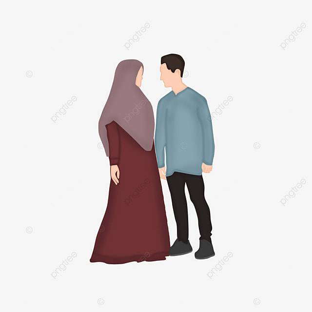 интерьер мусульманской супружеской пары PNG , пара мусульманин, в браке, хиджаб девушка PNG картинки и пнг PSD рисунок для бесплатной загрузки