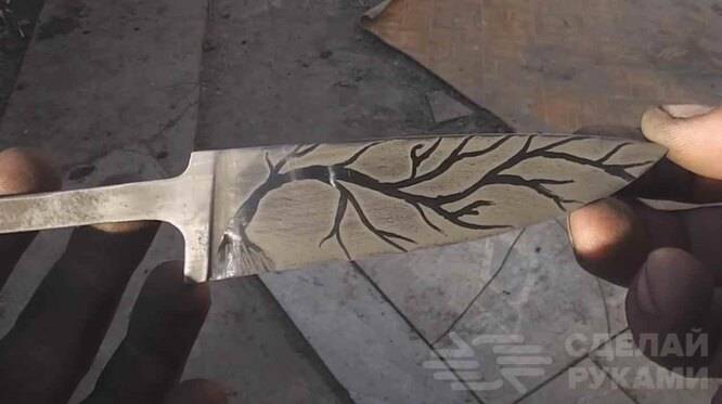 Как сделать рисунок на ноже