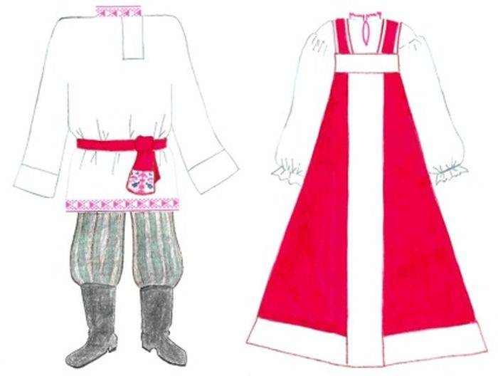 Национальный костюм рисунок для детей