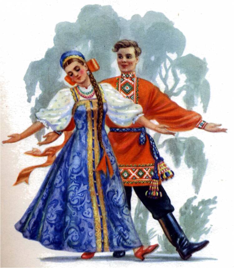 Русский костюм мужской рисунок