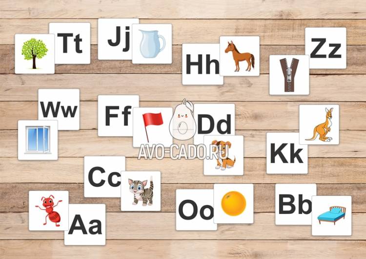 Комплект карточек для изучения английского алфавита, звуков и слов скачать бесплатно и распечатать