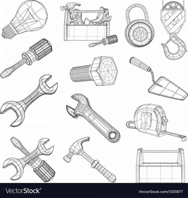 Рисунки инструментов рабочих