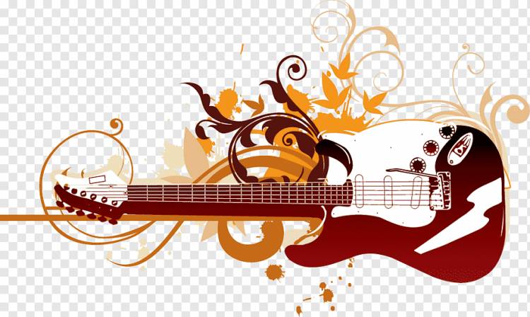 Музыкальный инструмент Гитарный струнный инструмент, красный гитарный инструмент, текст, геометрический рисунок, с днем ​​рождения векторные изображения png