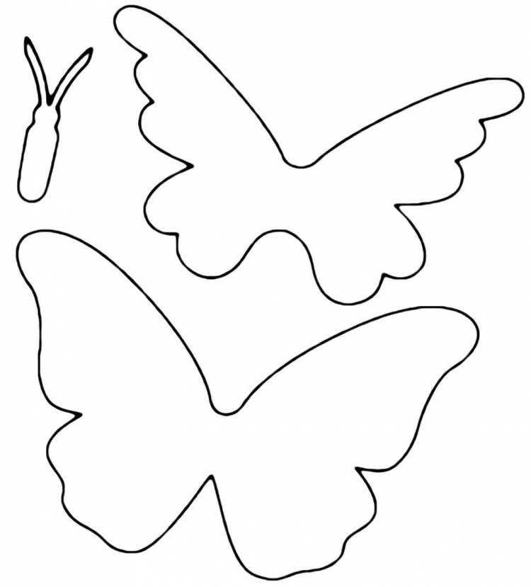 Шаблон для вырезания «Весенние бабочки»