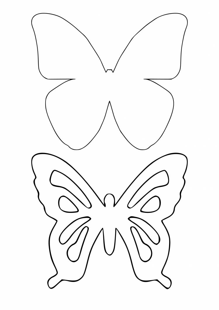 Шаблоны бабочек для вырезания