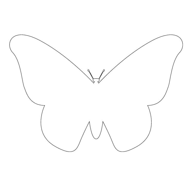 Раскраски Бабочки, Раскраска Контур бабочки контуры бабочек для вырезания