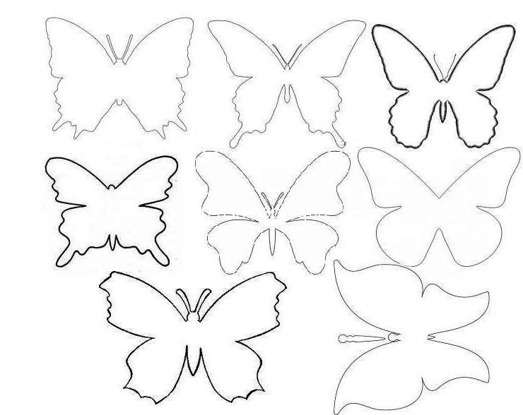 Рисунок бабочки для вырезания