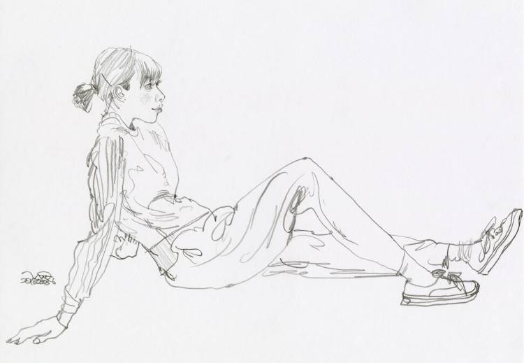 Лежащий человек рисунок карандашом