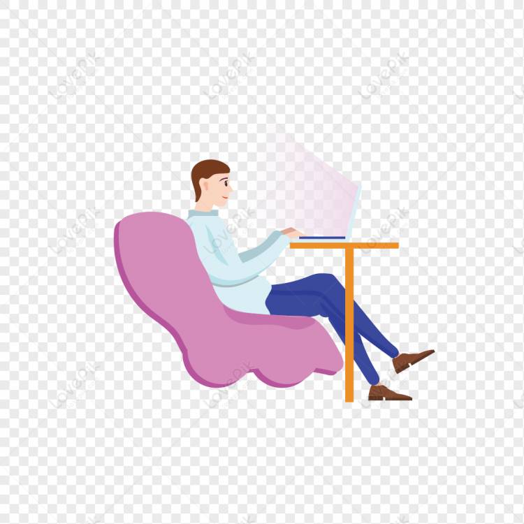 Человек сидит на диване в интернете изображение_Фото номер