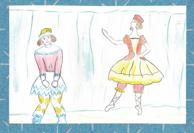 Рисунок к балету петрушка