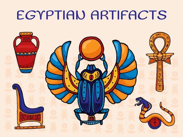 Египетские артефакты иллюстрации