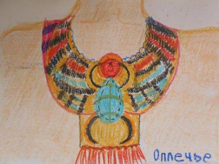 Египетские украшения в рисунках учеников