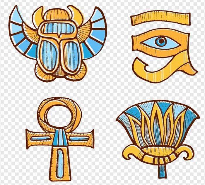 Египетские украшения в рисунках учеников