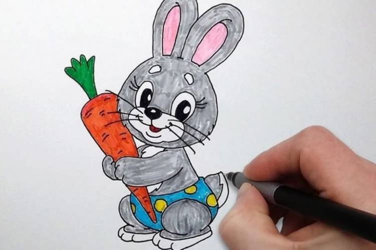 Мордочка зайца рисунок