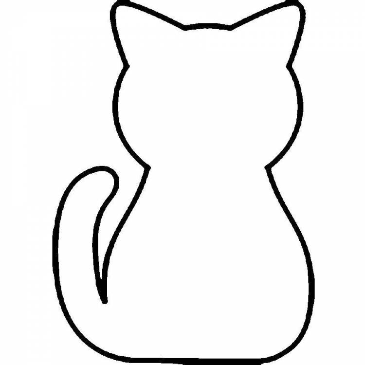 Раскраски кошки, Раскраска Трафарет кошки Шаблоны для вырезания