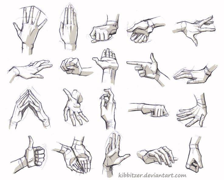 Как рисовать руки и ладони