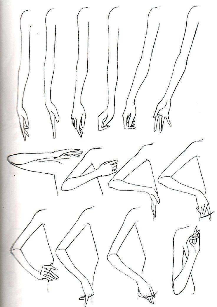 Как нарисовать кисть руки аниме