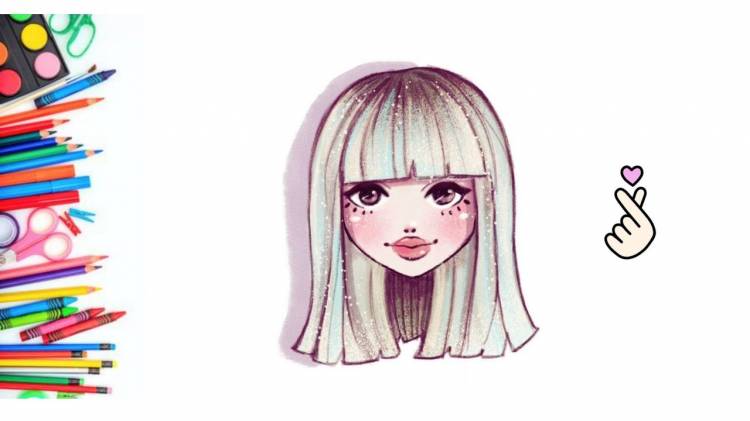 How to draw Lisa in easy way, Blackpink