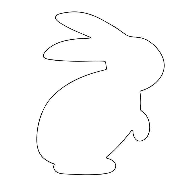 Трафарет зайца рисунок