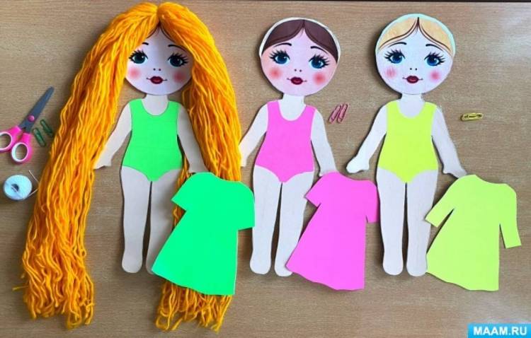 Мастер-класс по изготовлению кукол из картона, бумаги и пряжи (бумажные куклы) 