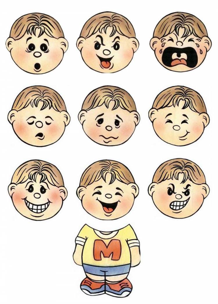 Картинка настроения лица для детей 