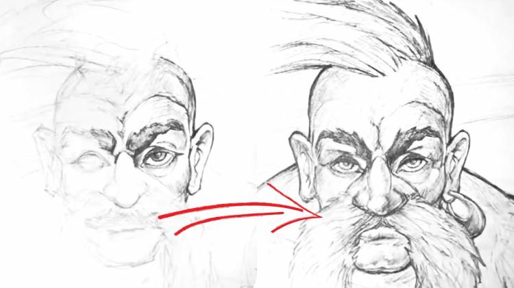 How to draw a cossack
