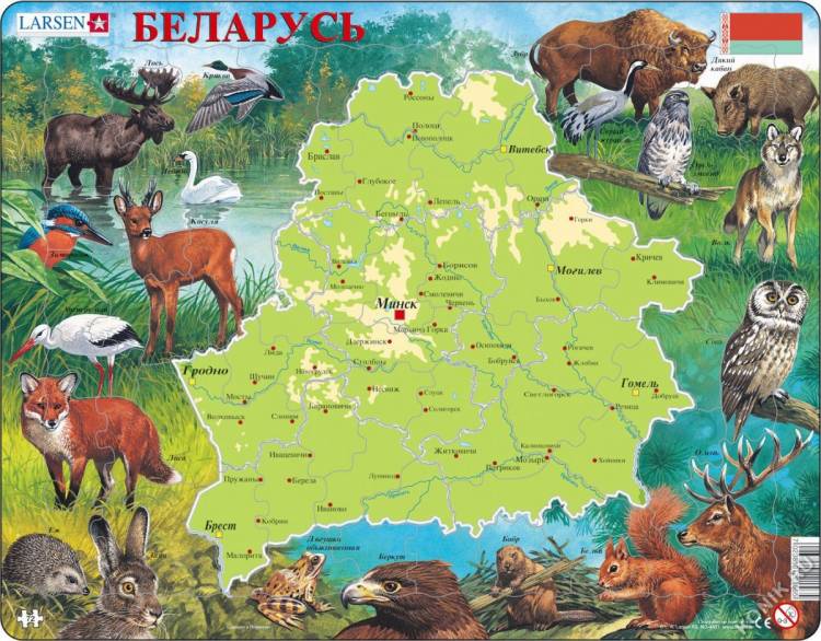Карта животных России