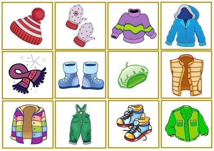Детские рисунки на тему Зимняя одежда для детского сада