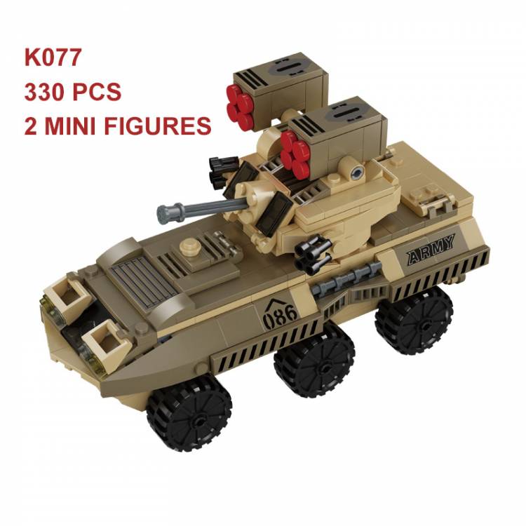 Антисамолёт бронированный автомобиль армейский маленький строительный блок второй мировой войны военные детские игрушки просвечивающий кирпич с мини-фигурками солдаты