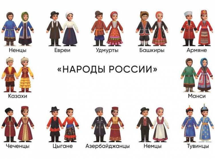 «Народы России» коллекция разборных кукол в национальных костюмах высотой
