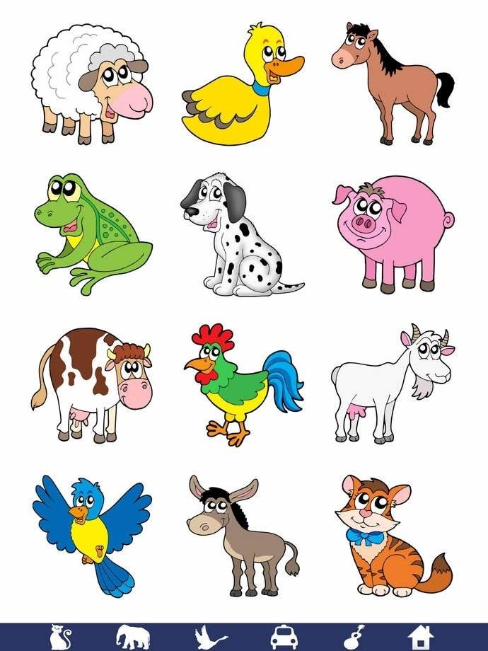 Рисунки домашних животных для детей цветные 