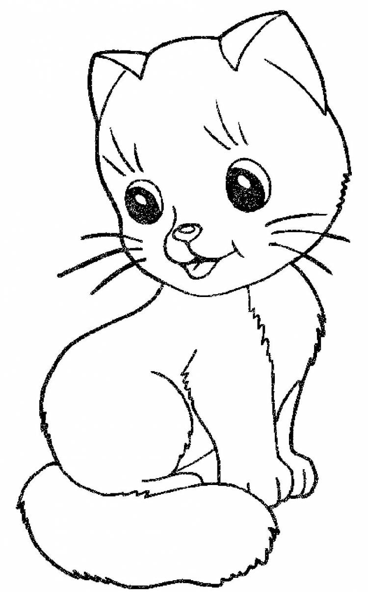 Кошки для детей нарисованные