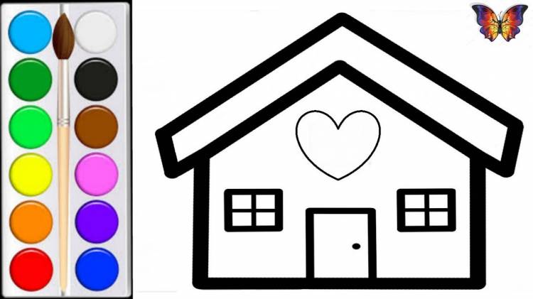 How to draw a house for kids?
