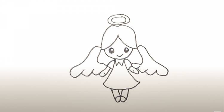 Как нарисовать милого ангела