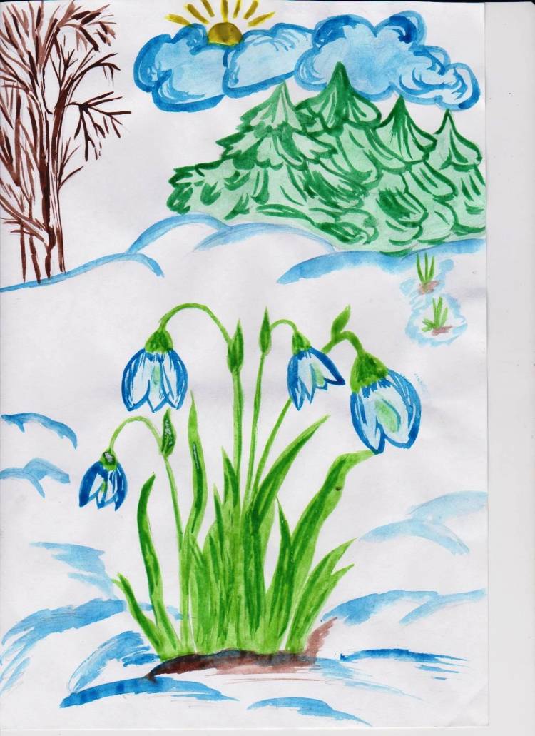 Волшебная весна рисунок карандашом