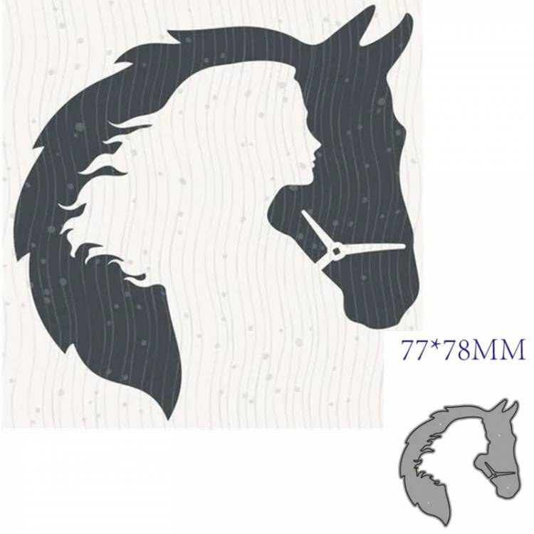 Металлические режущие штампы для женщин и лошадей, украшения для скрапбукинга, бумаги, ремесленных ножей, лезвия, штампованные трафареты