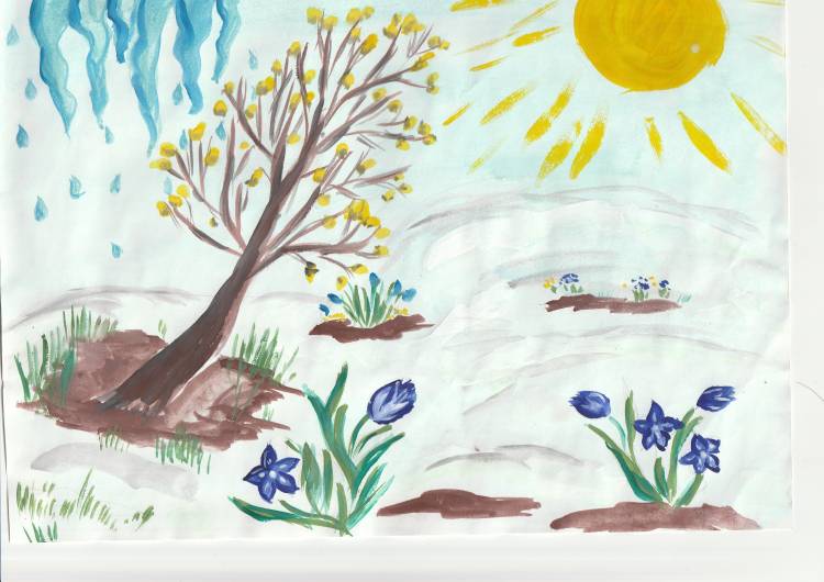 Детские рисунки ранняя весна