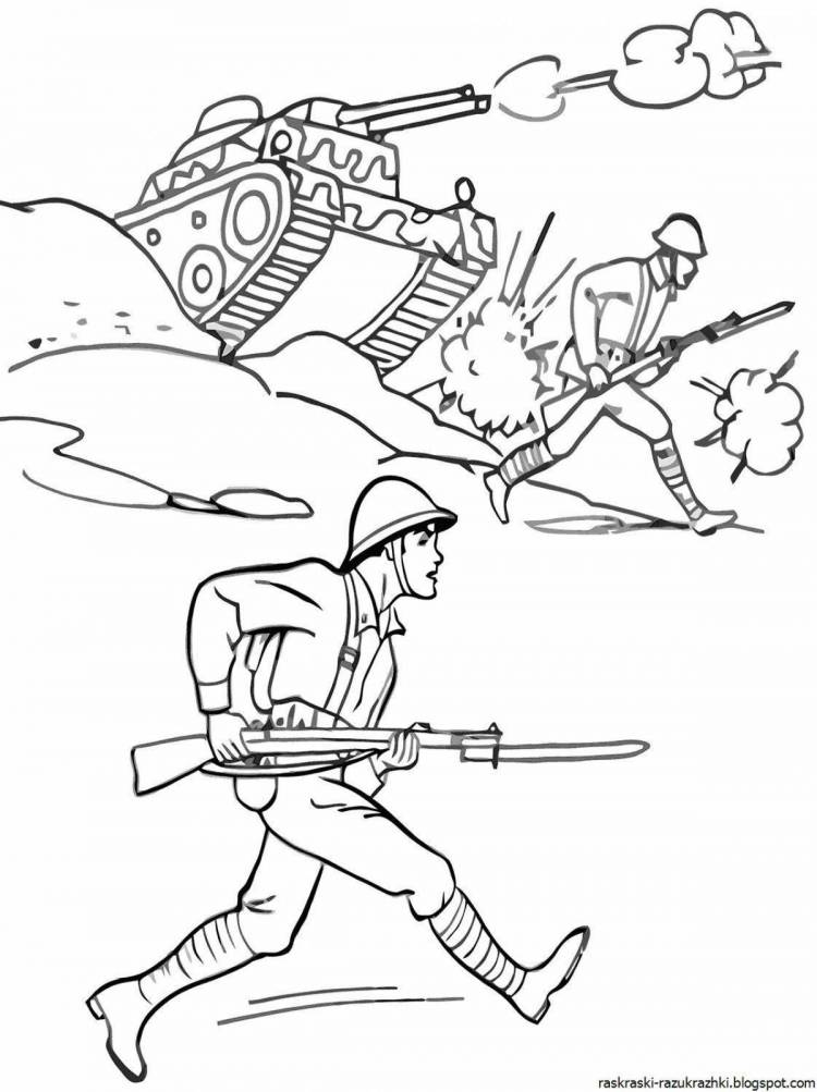 Раскраски Сталинградская битва рисунок 