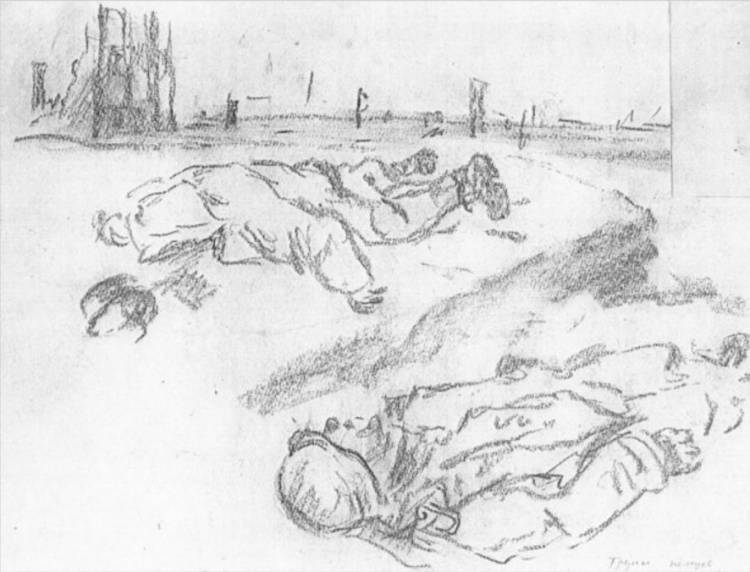 Фронтовые рисунки участников Сталинградской битвы