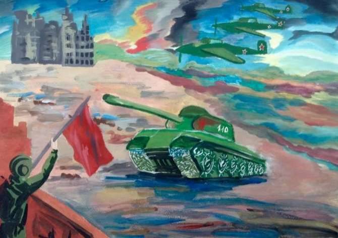 Рисунок на тему битвы под Москвой