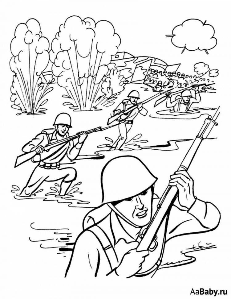 Раскраски Сталинградская битва рисунок 