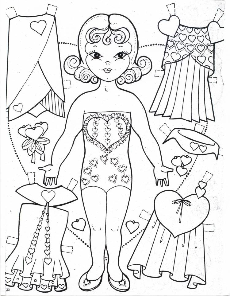 Бумажная кукла с одеждой