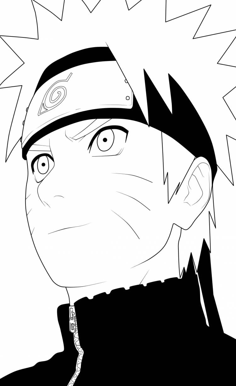 Naruto Uzumaki shippuden line art