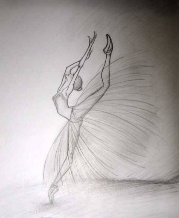 Рисунки карандашом балерина для срисовки 