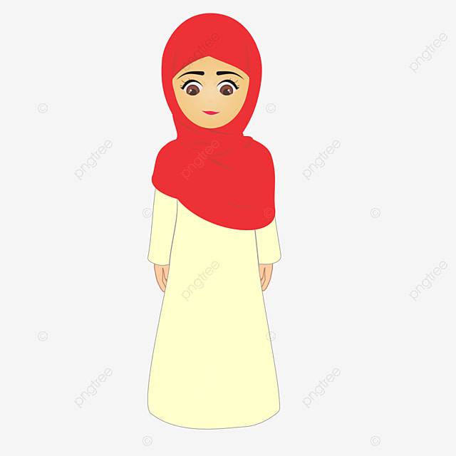 маленькая мусульманская девушка с хиджабом вектор PNG , мусульманка, исламский, ислам PNG рисунок для бесплатной загрузки